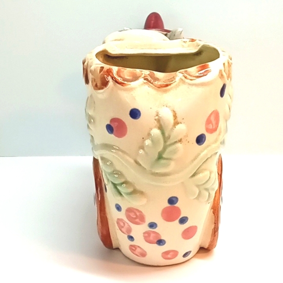 Large vintage ceramic donkey pulling cart planter, hand painted. No flaws - Picture 4 of 8